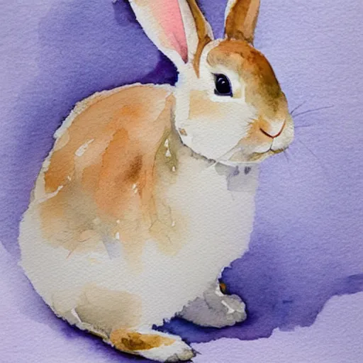 Prompt: a rabbit wearing a beautiful white dress, watercolour, realistic