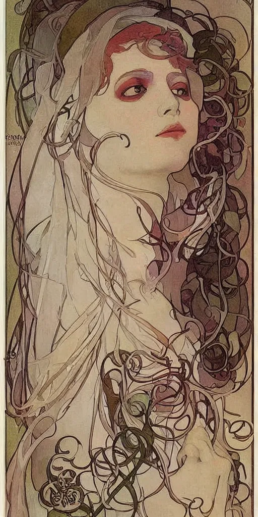 Prompt: Alfons Mucha