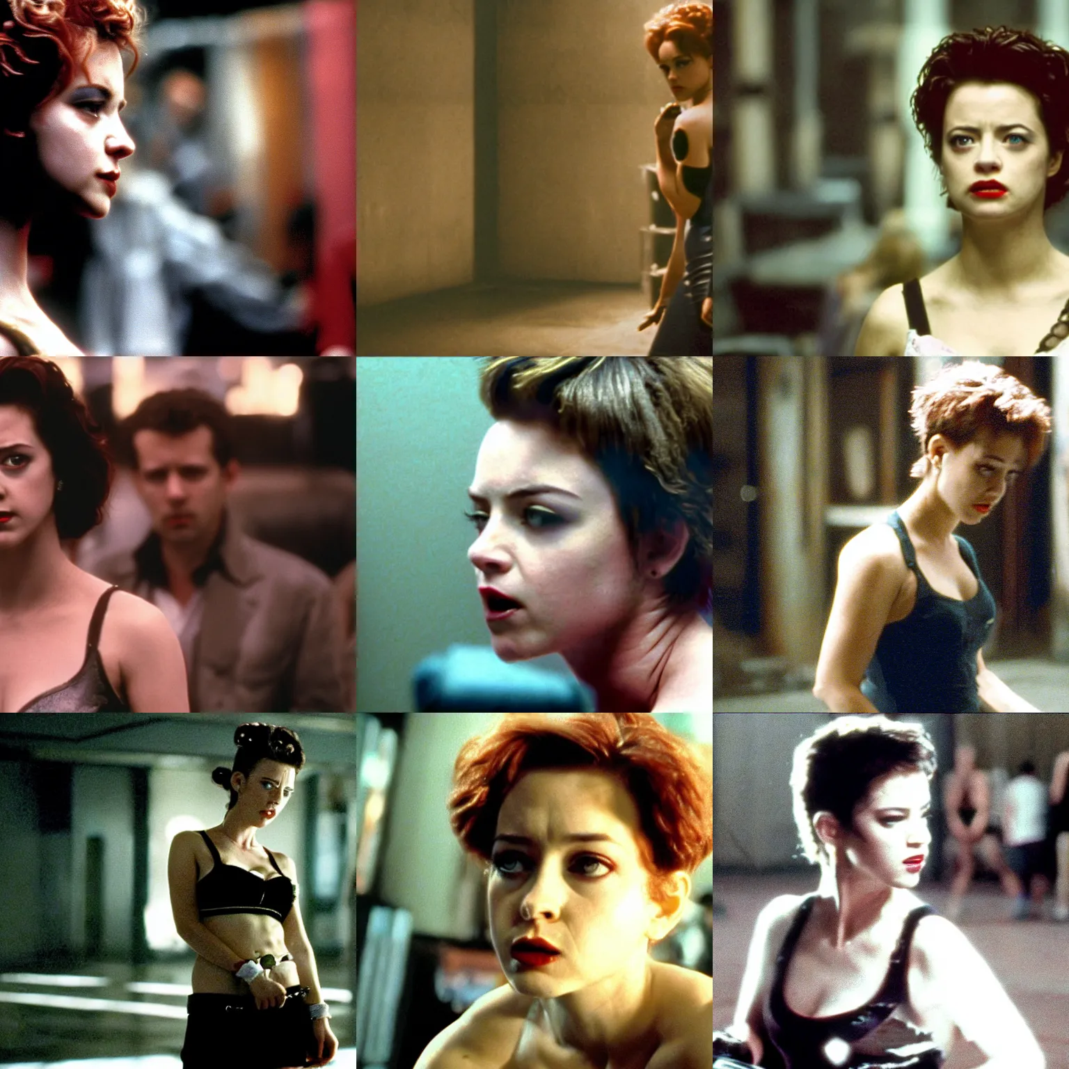 Prompt: cinematic still of princess Daisy in Fight Club (1999)