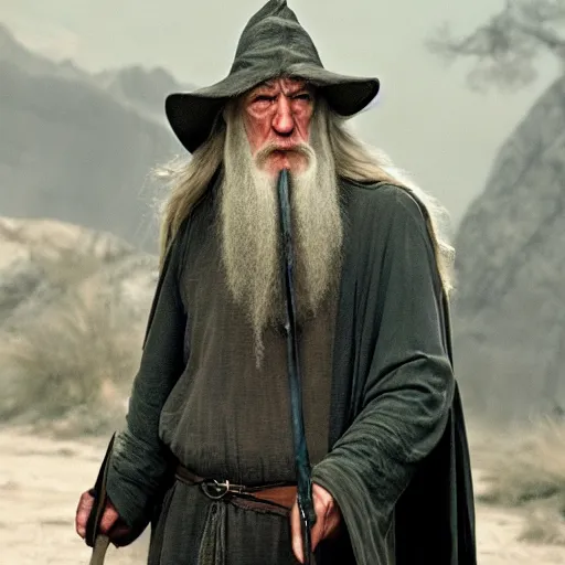 Image similar to gandalf in the movie blood diamond