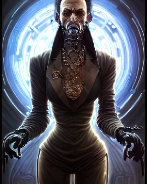 Image similar to front shot of a cyberpunk criminal mastermind character, intricate, elegant, highly detailed, centered, (((artstation, concept art, smooth, sharp focus, artgerm, Tomasz Alen Kopera, Peter Mohrbacher, donato giancola, Joseph Christian Leyendecker, WLOP, Boris Vallejo))), mugshot!!!!!, ugly!!!!!!