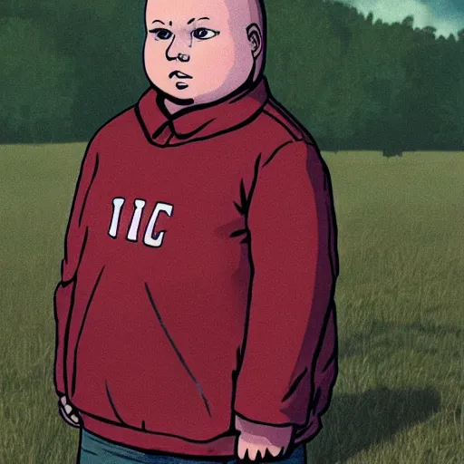 Image similar to a realistic photograph of Bobby Hill