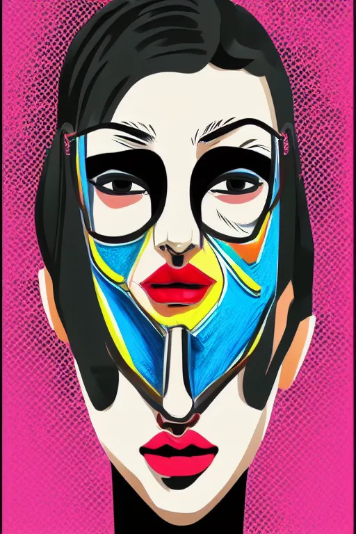 Image similar to random masked guy with blouse, pop art, aesthetic art, 8 k, asymmetrical, high details, digital painting, concept art, smooth, beautiful, full body perfect, sharp focus, illustration, intricate, art by arstation and mimmo rottela, pixels art by paul robertson