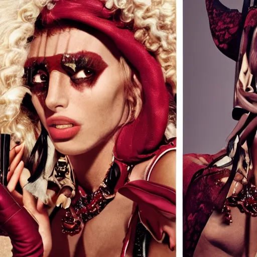 Prompt: dolce & gabbana campaign featuring jar jar binks as a female cowgirl, long eyeslashes, huge juicy lips, big seductive eyes, shot by mario testino, realistic vfx simulation