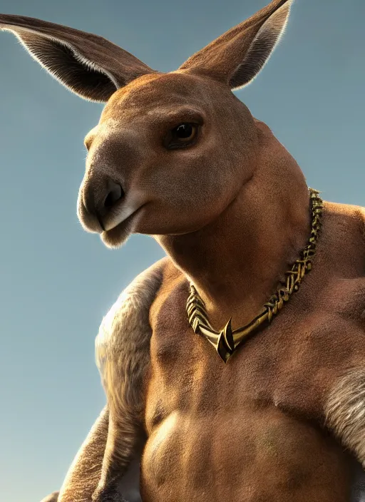 Image similar to kangaroo, ultra detailed fantasy, elden ring, realistic, dnd character portrait, full body, dnd, rpg, lotr game design fanart by concept art, behance hd, artstation, deviantart, global illumination radiating a glowing aura global illumination ray tracing hdr render in unreal engine 5