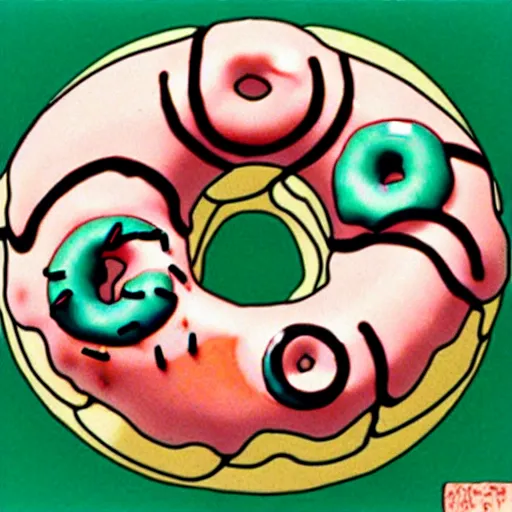 Image similar to Donut by M.C. Escher and Studio Ghibli