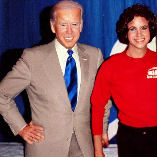 Prompt: joe biden and donald trump rollerskating together in the 1 9 7 0 s, movie still