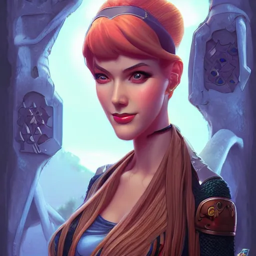 Image similar to lofi katarina from league of legends portrait, Pixar style, by Tristan Eaton Stanley Artgerm and Tom Bagshaw.