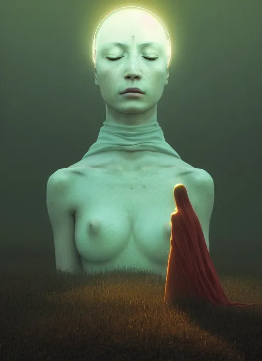 Image similar to A translucency, luminescence women. by Artgem and Zdzislaw Beksinski, by Kaspar David Friedrich, cgsociety and beeple highly detailed, sharp focus, cinematic lighting, illustration, art, octane render, Unreal Engine Lumen, very coherent. cinematic, hyper realism, high detail, octane render, 8k