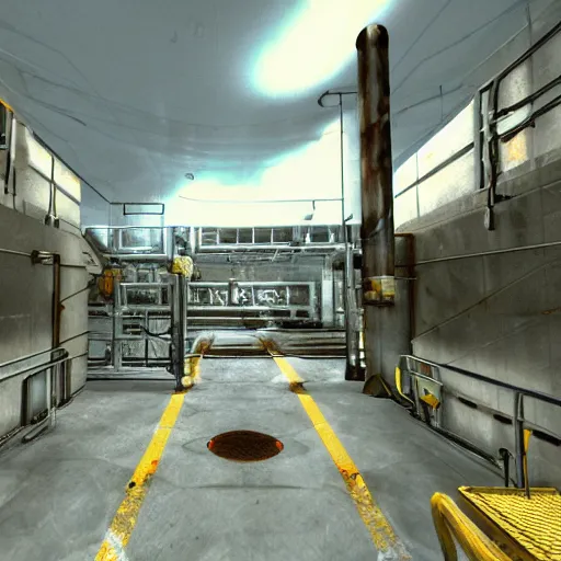 Prompt: Black Mesa Research Facility, Half-life, Gordon Freeman, G-Man, Xen, headcrab