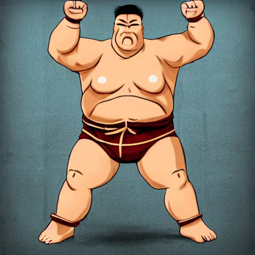 Image similar to terminator sumo wrestler