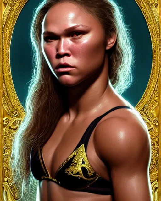 ronda rousey, beauty portrait, ornate, Stable Diffusion OpenArt