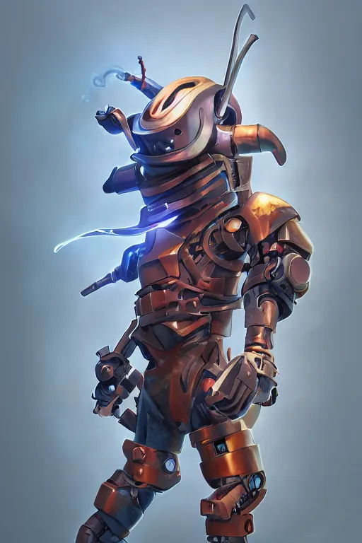 Image similar to epic mask helmet robot ninja portrait stylized as fornite style game design fanart by concept artist gervasio canda, behance hd by jesper ejsing, by rhads, makoto shinkai and lois van baarle, ilya kuvshinov, rossdraws global illumination radiating a glowing aura global illumination ray tracing hdr render in unreal engine 5