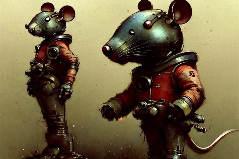 Image similar to adventurer ( ( ( ( ( 1 9 5 0 s retro future robot mouse explorer vehical. muted colors. ) ) ) ) ) by jean baptiste monge!!!!!!!!!!!!!!!!!!!!!!!!! chrome red