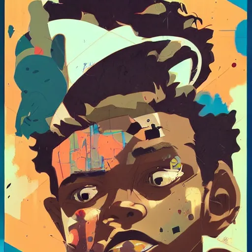 Prompt: The Boondocks profile picture by Sachin Teng, asymmetrical, Organic Painting , Matte Painting, geometric shapes, hard edges, graffiti, street art:2 by Sachin Teng:4