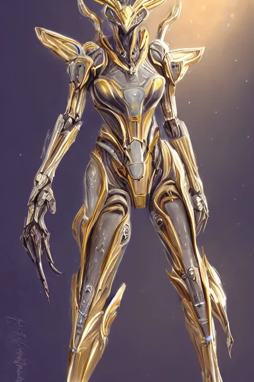 Image similar to intricate high detailed elegant beautiful stunning quality galactic giantess hot female warframe anthro mecha female dragon goddess, gold body, sleek metal ears, sleek eyes, smooth blue skin, sleek gold armor, bigger than galaxy, epic proportions, epic scale, epic size, warframe destiny, furry, dragon art, goddess, giantess, furaffinity, octane