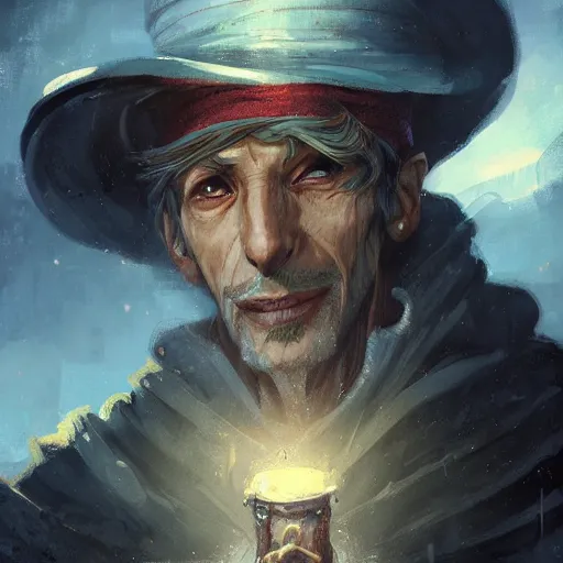 Prompt: portrait of rincewind by greg rutkowski