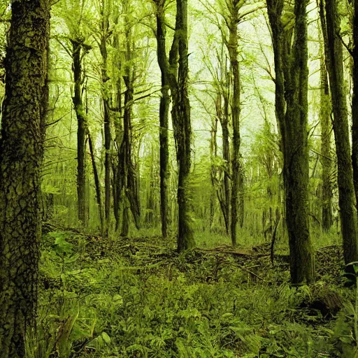 Image similar to werecrow, photograph captured in a forest