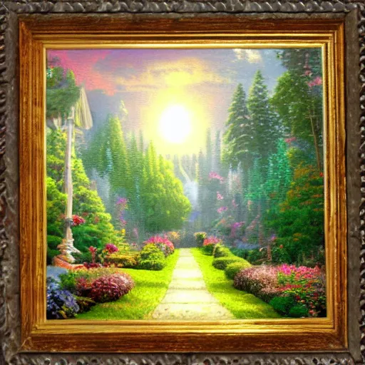 Prompt: random art in the style of Thomas Kinkade