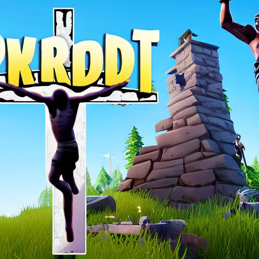 Image similar to jesus christ crucifixion fortnite event