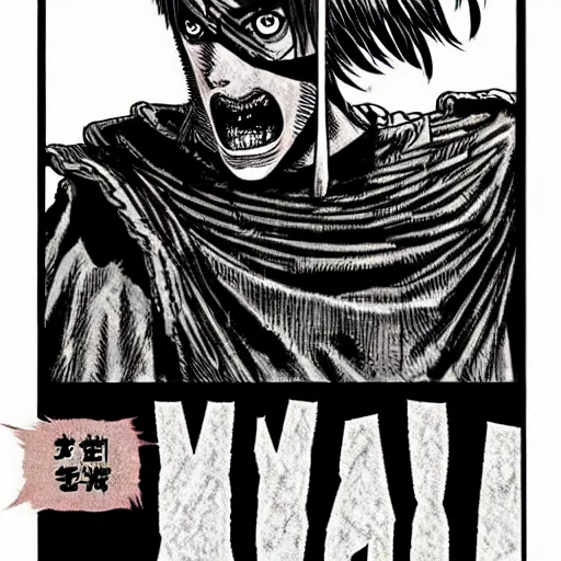 Image similar to mad max manga by junji ito