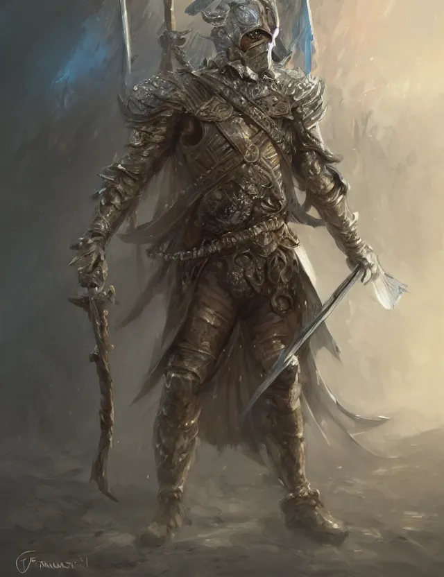 Image similar to an isolated masked warrior in crystalline diamond armour holding a diamond spear, by frank fazetta and peter mohrbacher, trending on artstation, digital art, 4 k resolution, detailed, high quality, hq artwork, coherent, insane detail, concept art, character concept, character full body portrait