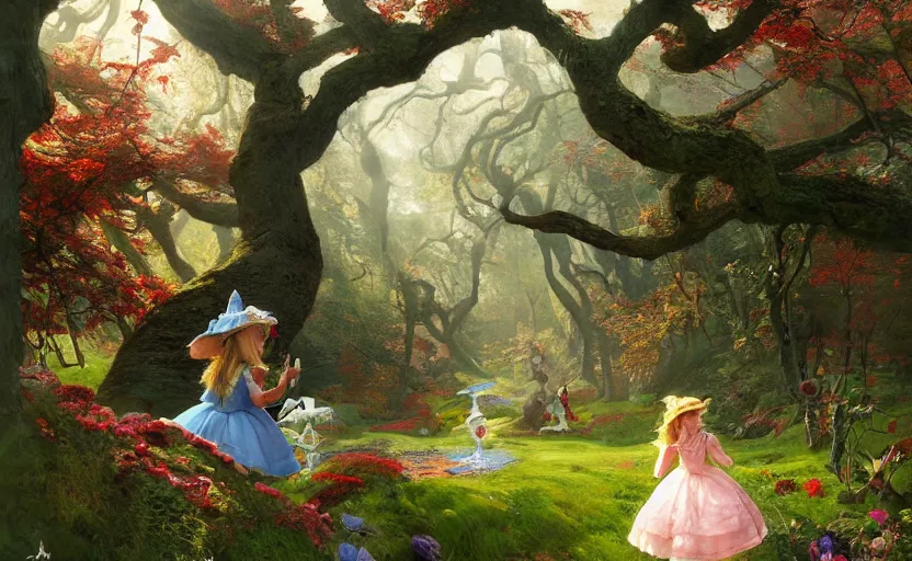 Image similar to alice in the wonderland by peder mørk mønsted and daniel f. gerhartz