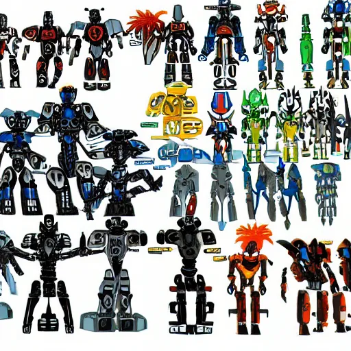 Image similar to bionicle in anime style