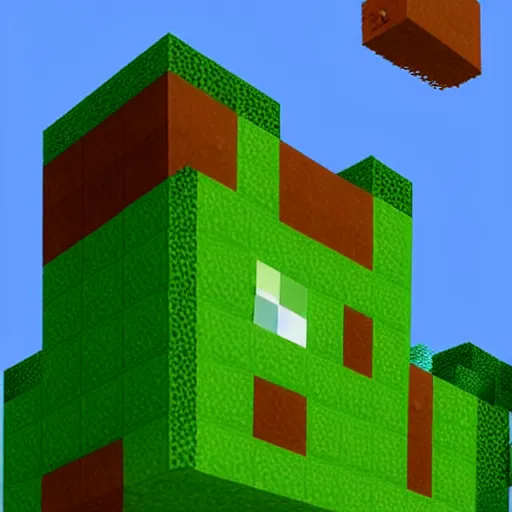 Image similar to digital painting of hyperrealistic minecraft creeper