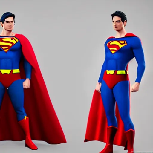 Image similar to Bad Cosplay of Superman, high quality, unreal engine 5 render, high quality render, octane render, photo realistic, ultra detail, cinematic lighting, realistic