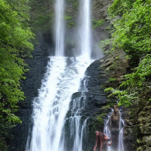 Image similar to a waterfall resembling a bride
