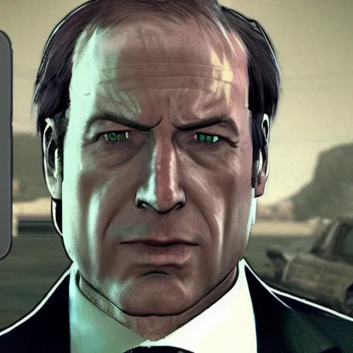 Prompt: Saul Goodman in Metal Gear Solid game on PS one –n 9