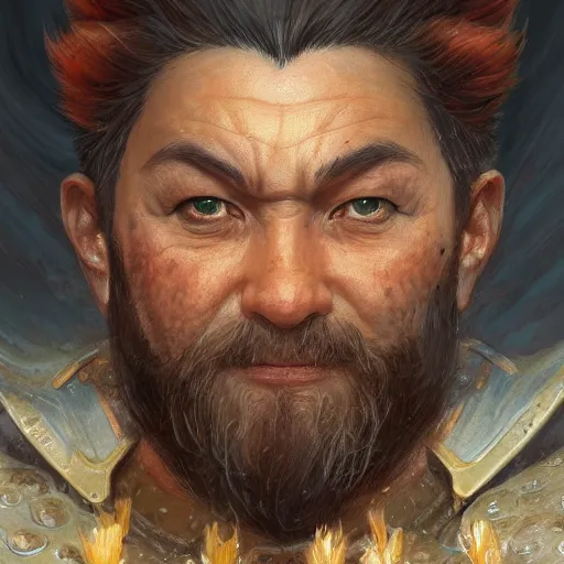Image similar to san goku as a realistic fantasy d & d character, closeup portrait art by donato giancola and greg rutkowski, realistic face, digital art, trending on artstation