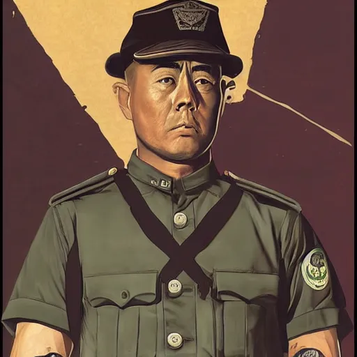 Image similar to isoroku yamamoto in gta v, cover art by stephen bliss, boxart, loadscreen