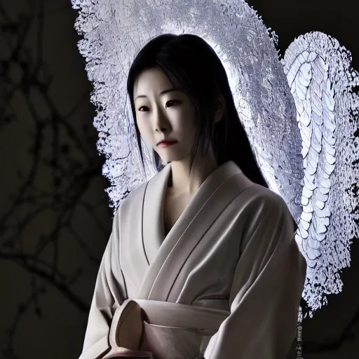 Image similar to a beautiful japanese angel, photography, movie still 8 k