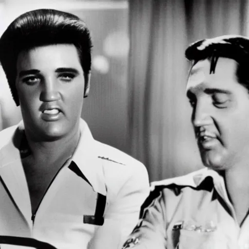 Prompt: elvis presley living in argentina with hitler as his roommate, ultra detailed, 8 k