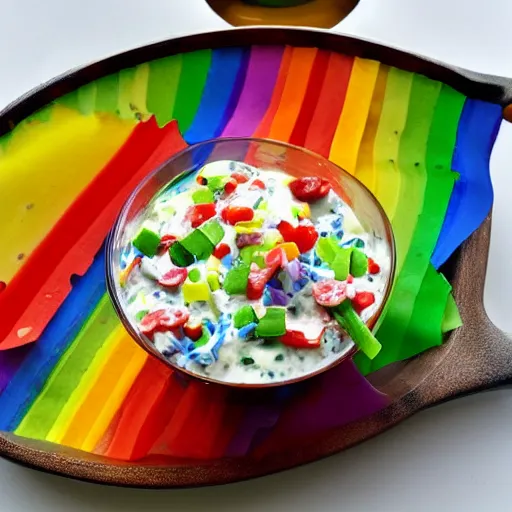 Image similar to rainbow ranch dressing