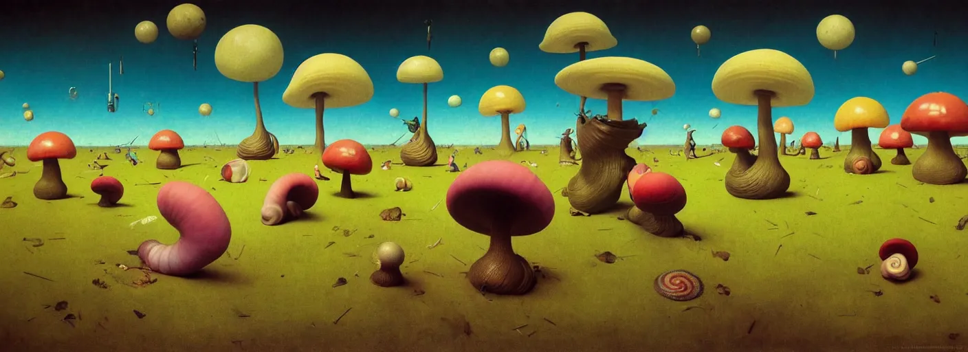 Image similar to surreal colorful single! clay snail toadstool concept art anatomy, action pose, very coherent and colorful high contrast masterpiece by norman rockwell franz sedlacek hieronymus bosch dean ellis simon stalenhag rene magritte gediminas pranckevicius, dark shadows, sunny day, hard lighting, reference sheet white! background