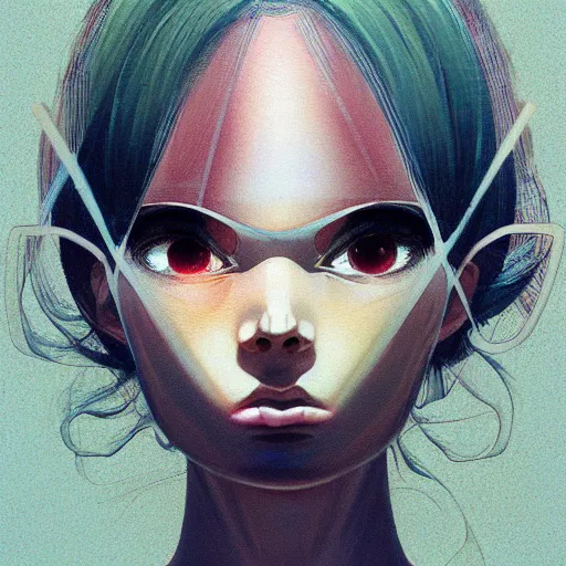 Image similar to prompt : fashion tv character portrait soft light painted by james jean and katsuhiro otomo and erik jones, inspired by akira anime, smooth face feature, intricate oil painting, high detail illustration, sharp high detail, manga and anime 1 9 9 9