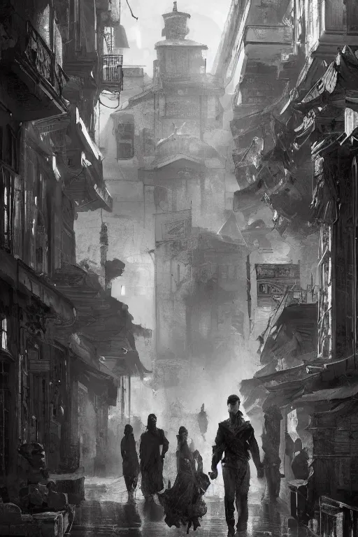 Image similar to antique city of troy, portrait, powerfull, intricate, elegant, black and white volumetric lighting, scenery, digital painting, highly detailed, artstation, sharp focus, illustration, concept art, ruan jia, steve mccurry