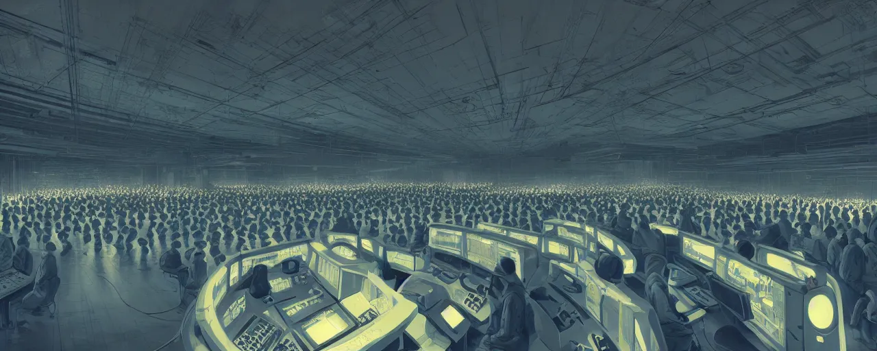 Image similar to duotone concept illustration 3 / 4 of emperor penguins in modern supercomputer control room. cinematic scene. volumetric lighting. golden ratio accidental renaissance. by sachin teng and sergey kolesov and ruan jia and heng z. graffiti art, scifi, fantasy, hyper detailed. octane render. concept art. trending on artstation