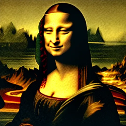 Prompt: movie still from Mona Lisa in the fifth element