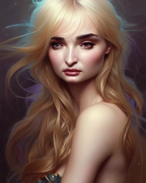 Image similar to beautiful kim petras, perspective, portrait, fantasy, ultra detailed, elegant, intricate, dynamic lighting, hyperrealism, digital art, digital painting, artstation, wlop, sharp focus, illustration, art by artgerm and greg rutkowski and alphonse mucha, 8 k