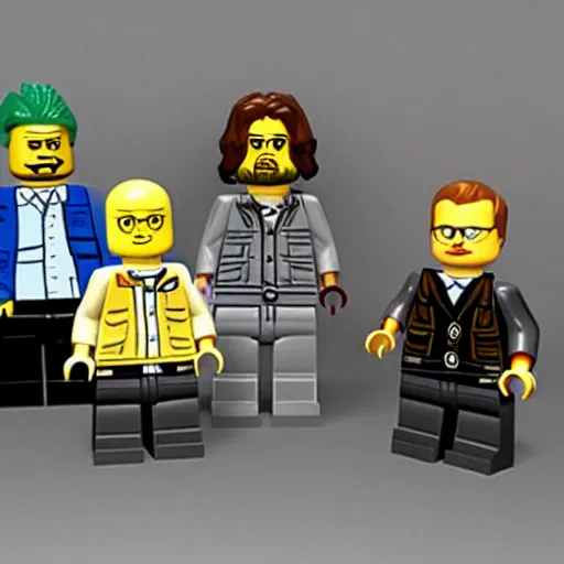 Prompt: breaking bad van and Walter White and Jesse pinkman as a lego set