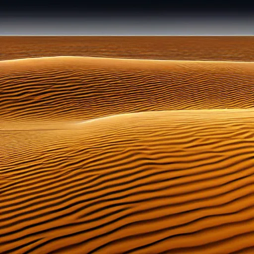 Image similar to endless desert, digital art, devinart, golden hour,