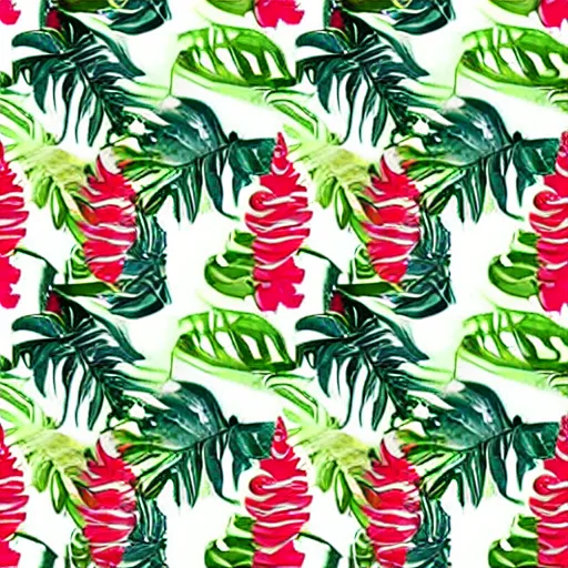 Image similar to exquisite fresh tropical rainforest print with beautiful and high resolution elements developed into seamless patterns