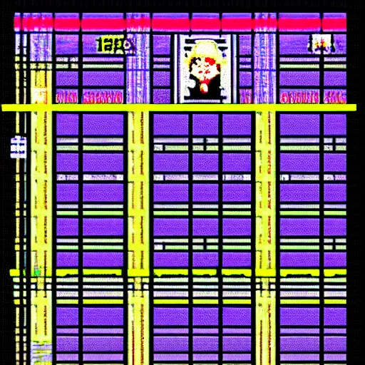 Prompt: intellivision pixel art of hillary clinton from 1 9 8 0