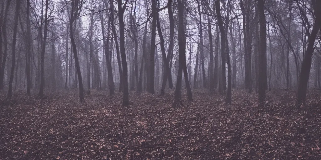 Prompt: low quality amateur home video of skeletons running through a dimly lit dark forest at night, photorealistic amateur photography low camera angle tilted camera