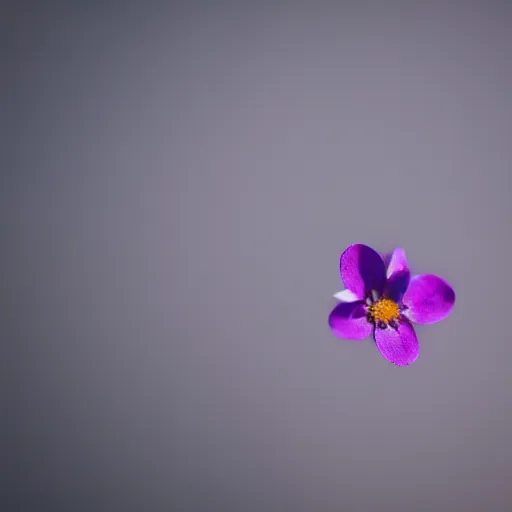 Image similar to closeup photo of 1 lone purple petal flying above moscow, city, aerial view, shallow depth of field, cinematic, 8 0 mm, f 1. 8