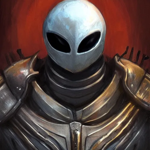 Image similar to hollow knight as a realistic knight, closeup portrait art by donato giancola and greg rutkowski, realistic face, digital art, trending on artstation, symmetry!!!